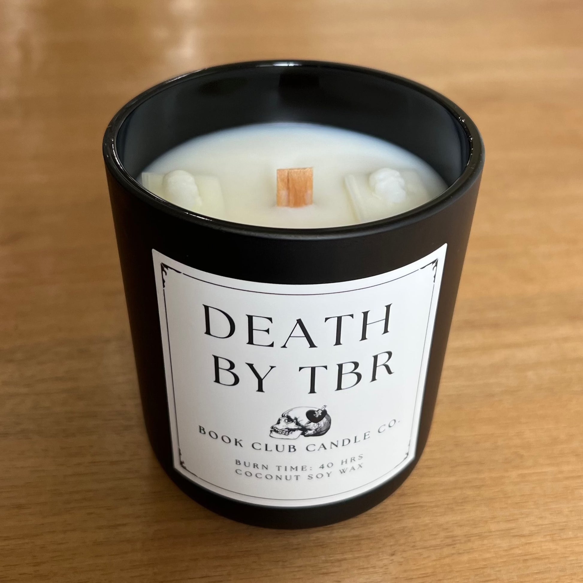 Book Themed Candle - Death by TBR (to be read)