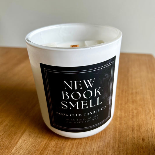 Book Themed Candle New Book Smell